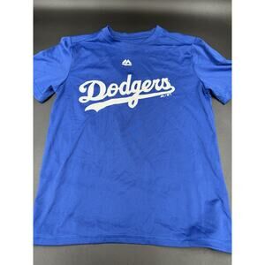 MAJESTIC COOL BASE LA DODGERS BLUE SHIRT SIZE Youth MEDIUM`11`1111